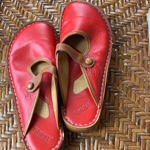 Born Red Leather Slip ons
